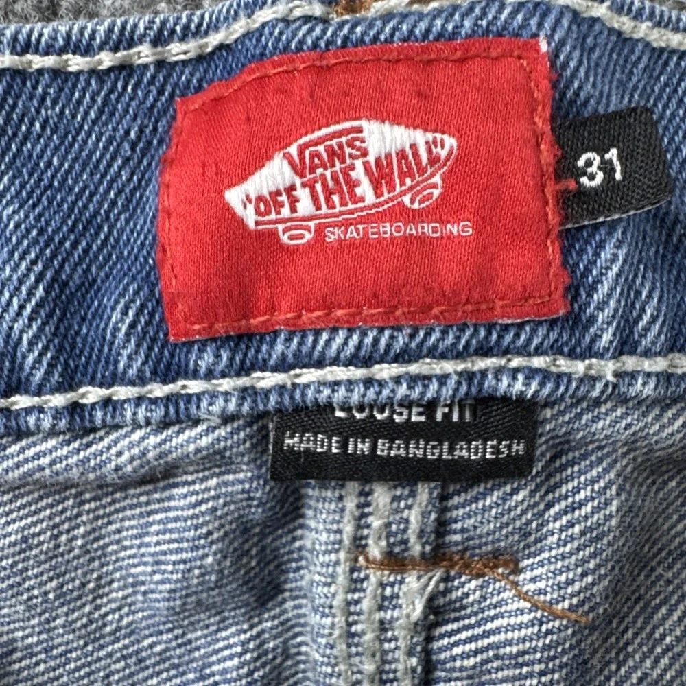 Vans Check-5 Loose Fit Straight Leg Mid-Rise Stonewash Blue Jeans Men's 31